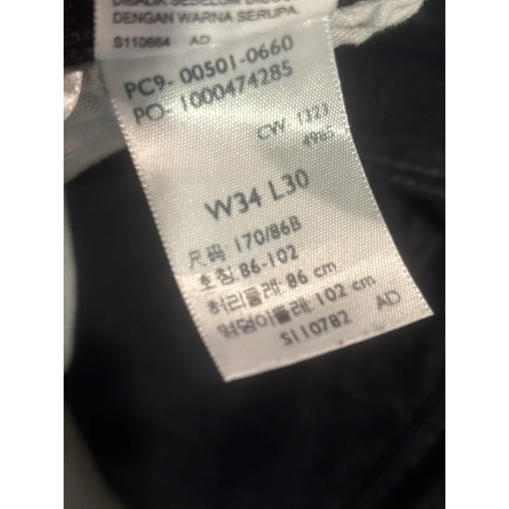 Levis 501 Jeans Mens *34x28 Black Denim Pants‎ Straight Leg Button Fly